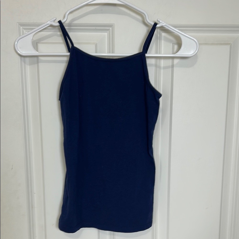 Cat & Jack Blue Fitted tank top size medium 7/8 adjustable straps